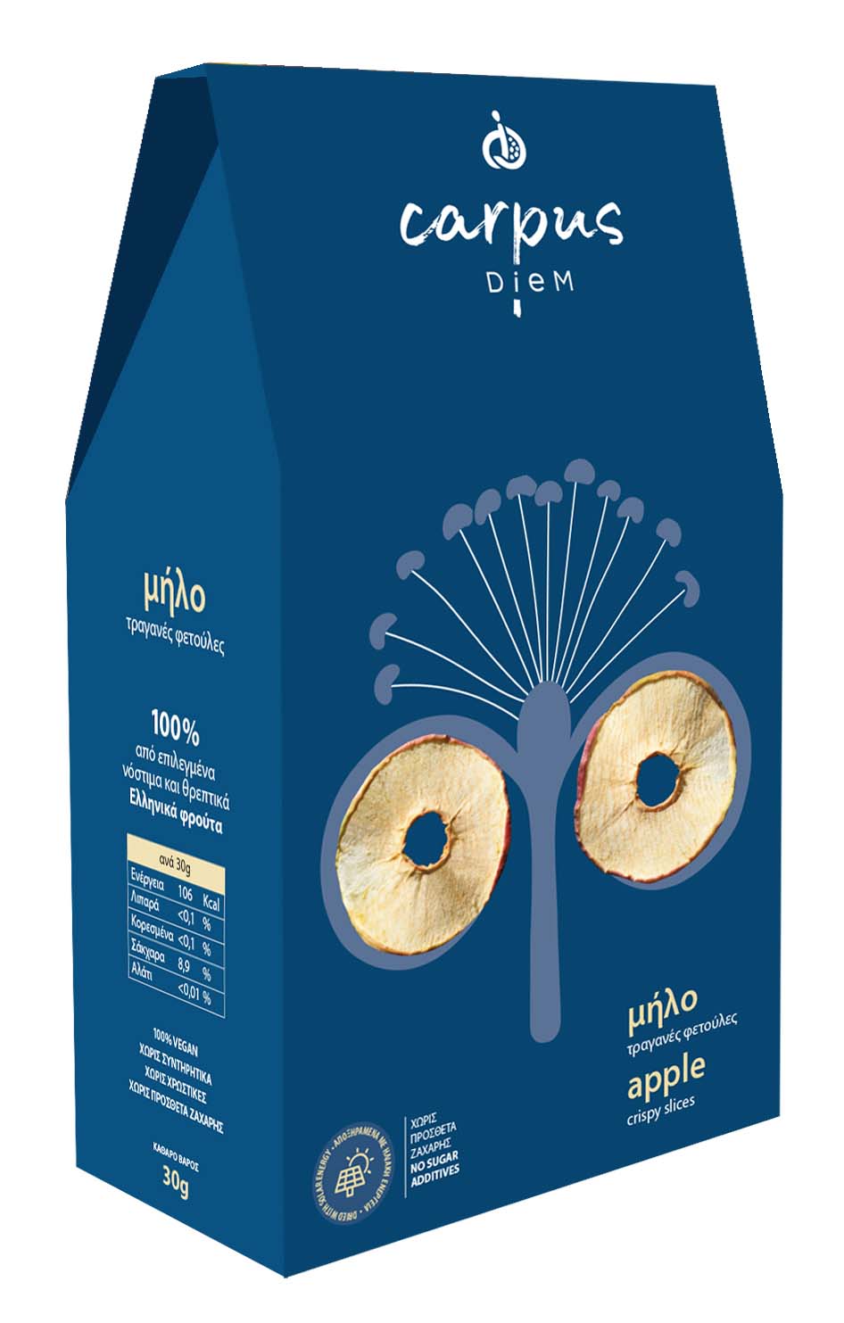 Premium Dried Apple (Μήλο) Κουτί (30gr)